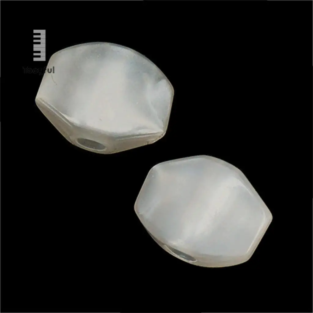 Tooyful 6 Pieces Plastic Acoustic Guitar Tuning Pegs Keys Buttons Caps Handle Knobs White Guitar Replacement Parts