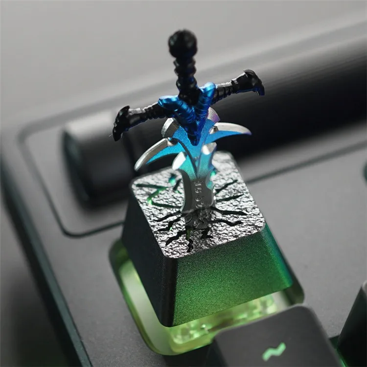 Для Dota Frostmourne Sword Keycaps ESC OEM подсветка 3D подсветка алюминиевые металлические клавиши на клавиатуру для механической игровой клавиатуры