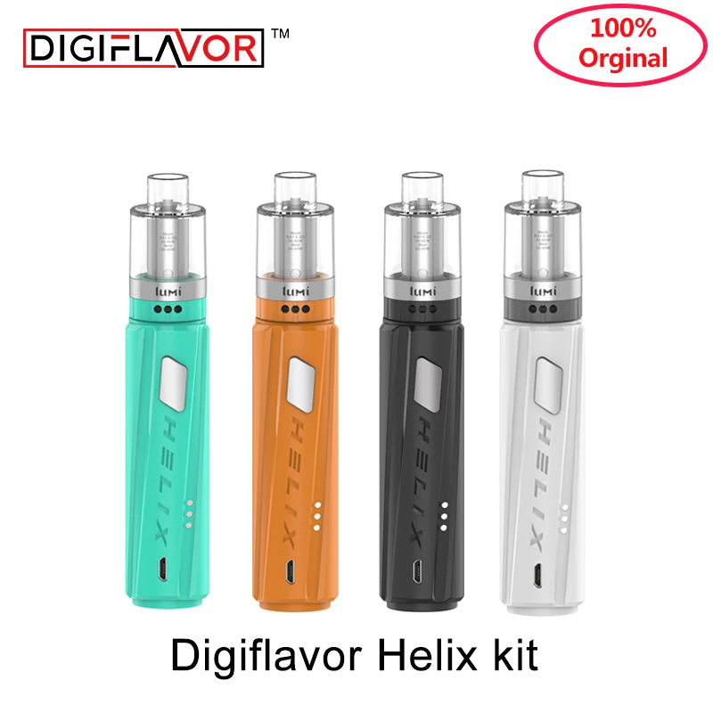 2 шт. набор перьевых сигарет Digiflavor Helix starter Kit с 2 мл/4 мл lumi tank по одной 18650 электронная сигарета испаритель комплект