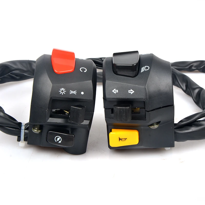 Motorcycle Switches Horn Button Turn Signal Electric Light Start Handlebar Controller Switch For