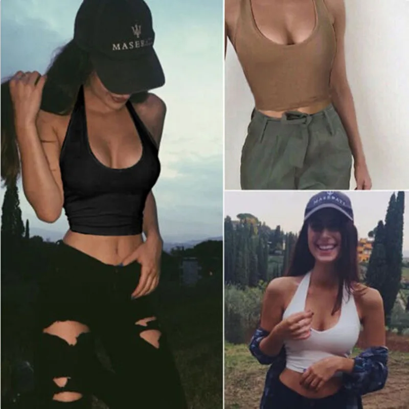 

Womens Casual Slim Sleeveless Tank Top Camis Vest Crop Top Fitness Vest Sexy Mini Tanks