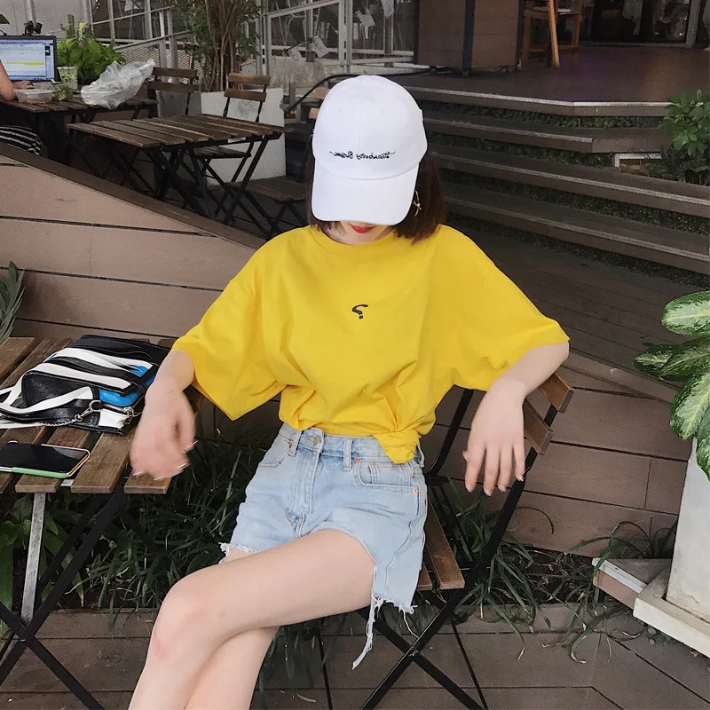 Small Tomato Customized Short Sleeve Woman 2018 New Pattern Network Red Clothes Street Time Han Fan Zimu Half to'p's | Женская
