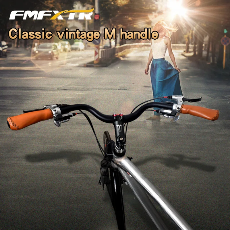 

25.4/31.8mm Aluminum Alloy Bicycle Handlebar Retro Vintage City Bike Fixed Gear Handlebar Bike Handlebar Bent Bar Cycling Parts