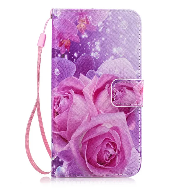 Кожаный чехол для телефона для samsung Galaxy J1 J3 J5 J7 A3 A5 A8 Core Prime Grand G531 S6 S7 край S9 S8 плюс Funda - Цвет: purple rose