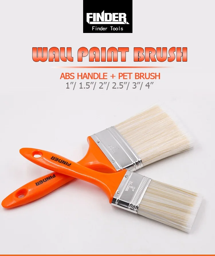 FINDER 6pcs/Set Wall Paint Brush 1"/ 1.5"/ 2"/ 2. 5"/ 3"/ 4" inch