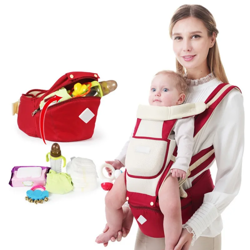

Baby Carrier &Backpacks Infant Baby Hipseat Carrier Front Facing Ergonomic Kangaroo Baby Wrap Sling for Baby Travel 0-48M