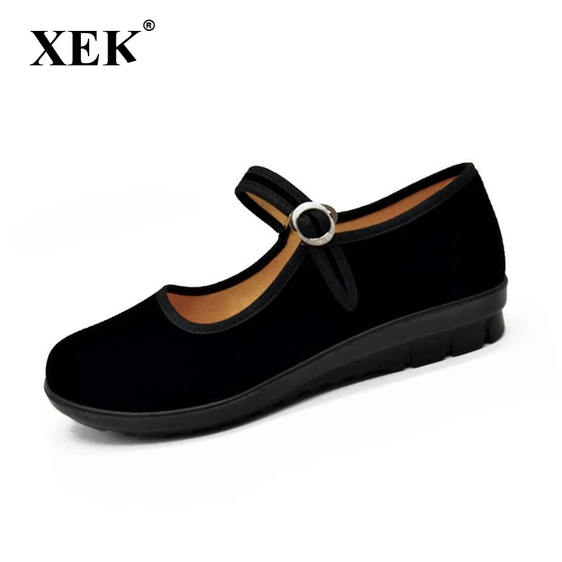 Mothers Shoes Women's Flats Shoes Comfortable Black Work Shoes Flat For Woman Loafers Zapatos Mujer N30