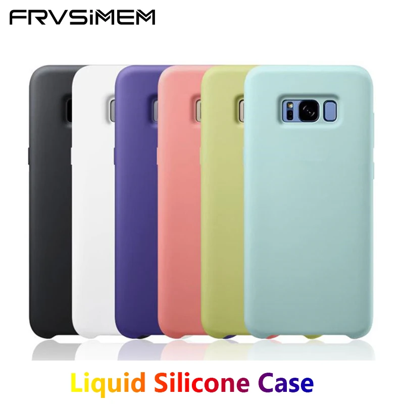 

Drop Proof Liquid Silicone Case for Samsung Galaxy S9 S8 Plus Baby Skin Soft Rubber Cover +Retail box