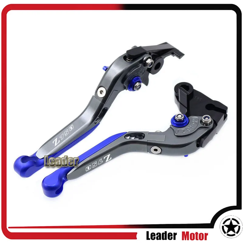 Для KAWASAKI Z750 Z 750 2007-2012 Аксессуары для мотоциклов Откидное Выдвижная сцепные рычаги логотип Z750 зеленый - Цвет: P