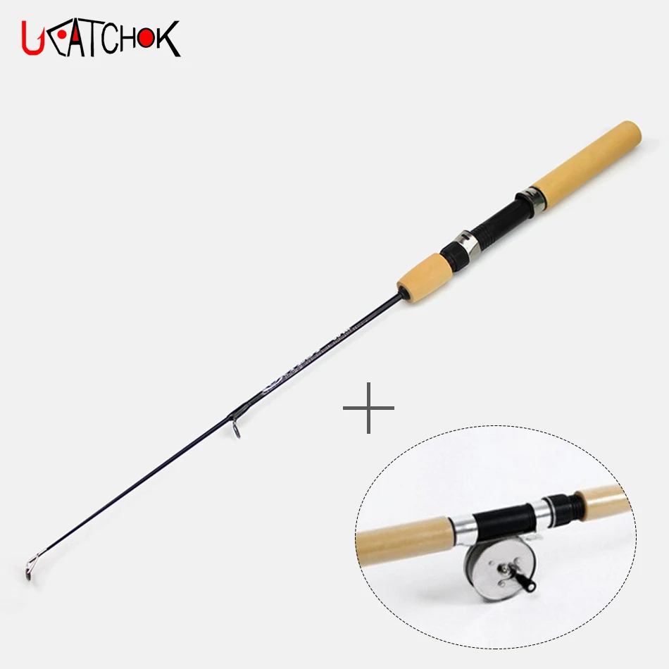 

Winter ice fishing rod 60cm/80cm/100cm shrimp squid rod fishing gear accessories Carbon Fiber Spinning Reel Fishing Tackle set