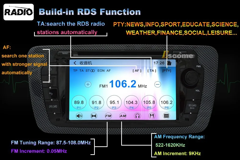 Best MTK3360 Car DVD Automotivo For Seat Ibiza 2009 2010 2011 2012 2013 2014 with Radio Stereo GPS Navigation 8