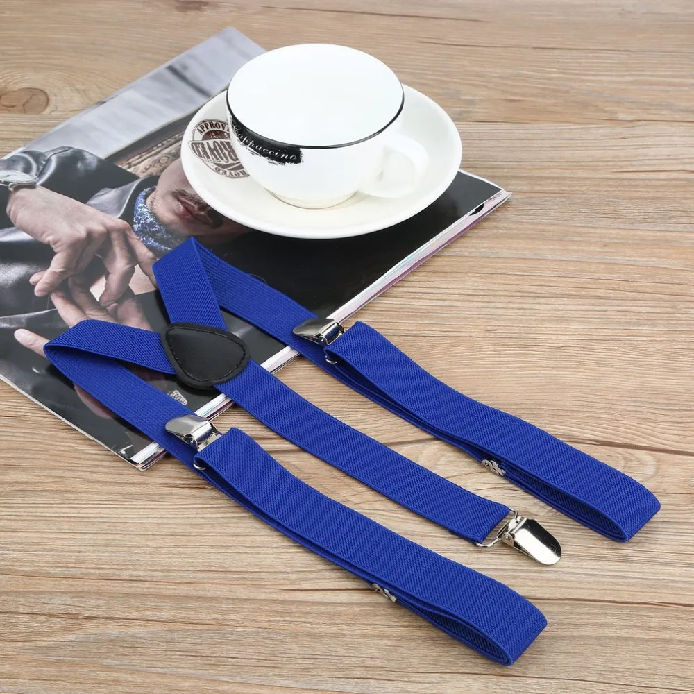 Adjustable Elasticated 11 Colors Adult Suspender Straps Unisex Women Men Y Shape Elastic Clip on