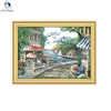 Joy Sunday The Seaside Cafe Patterns DIY Hand Cross Stitch Kits Printed Canvas DMC Counted  Embroidery Needlework Home Decor ► Photo 1/6