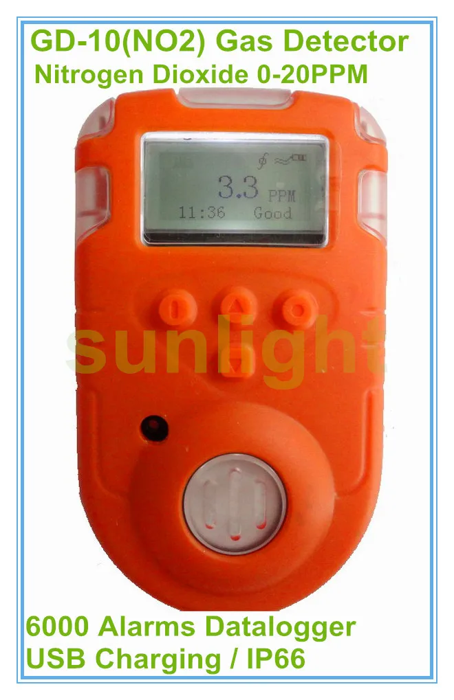 Digital Nitrogen Dioxide Detector 0 20PPM NO2 with Alarms Datalogger