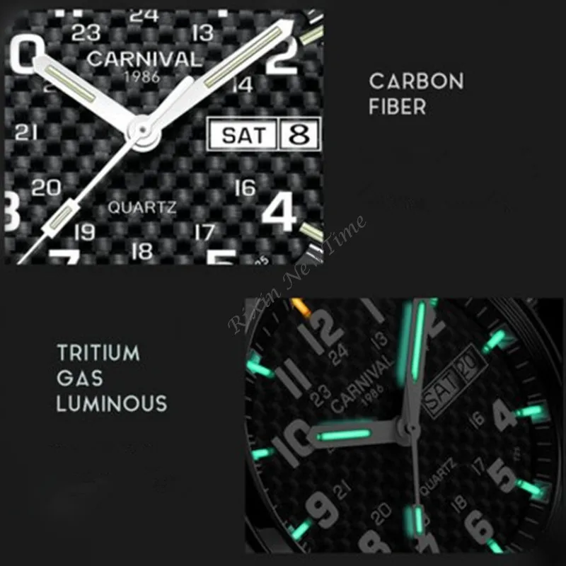 Мужские светящиеся часы Tritium T25 роскошные брендовые военные кварцевые из стали