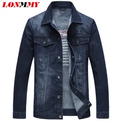 LONMMY 6xl ветровка для мужчин Уличная Мужская jaqueta джинсы мужские s куртки джинсовая куртка мужская одежда 2018 верхняя одежда хип-хоп