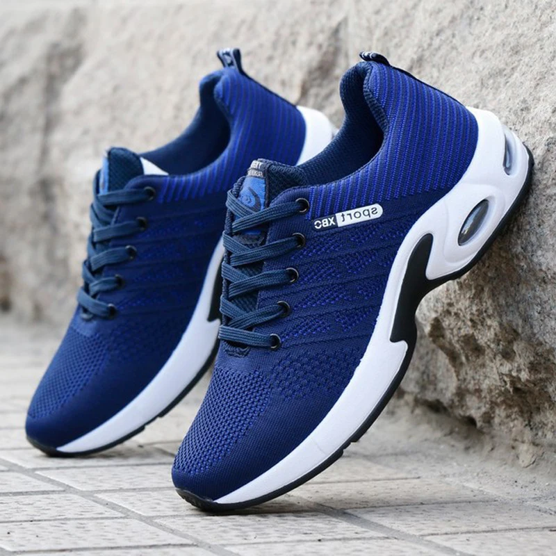 Tenis Hombre Negras Modelo Cojín De Aire Running Classic Tenis Hombre Negras Modelo Cojín De Aire Running Classic