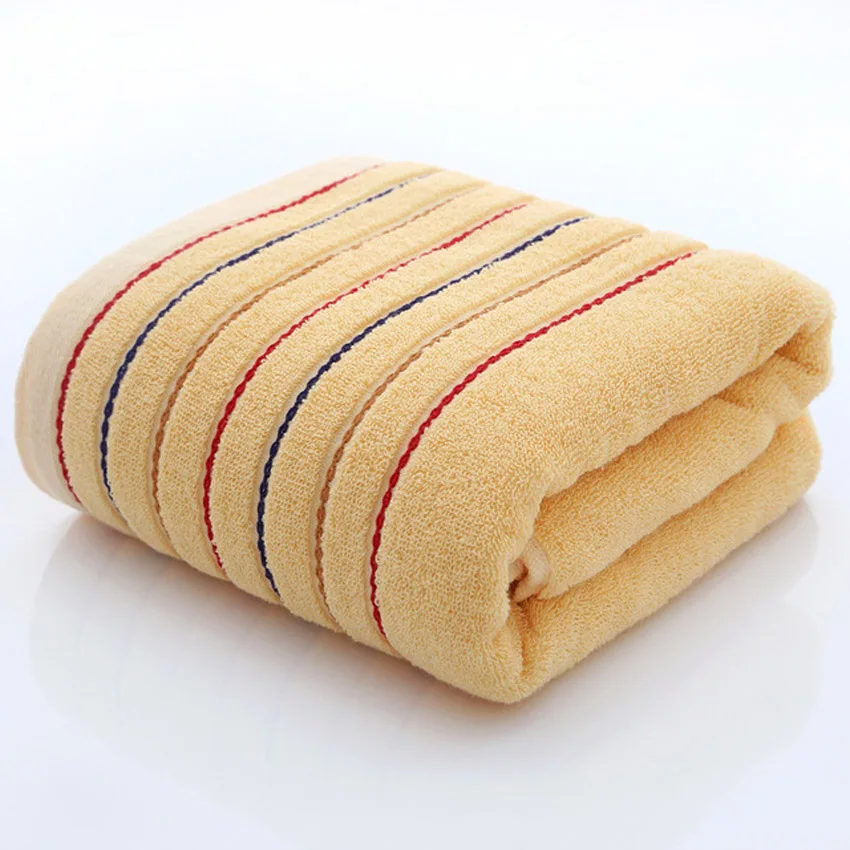 Хлопковое полосатое полотенце, набор мягких полотенец для ванной, плотное полотенце для душа, для дома, спа, для лица, для взрослых и детей, Toalla Serviette Handtuch - Цвет: Color 2
