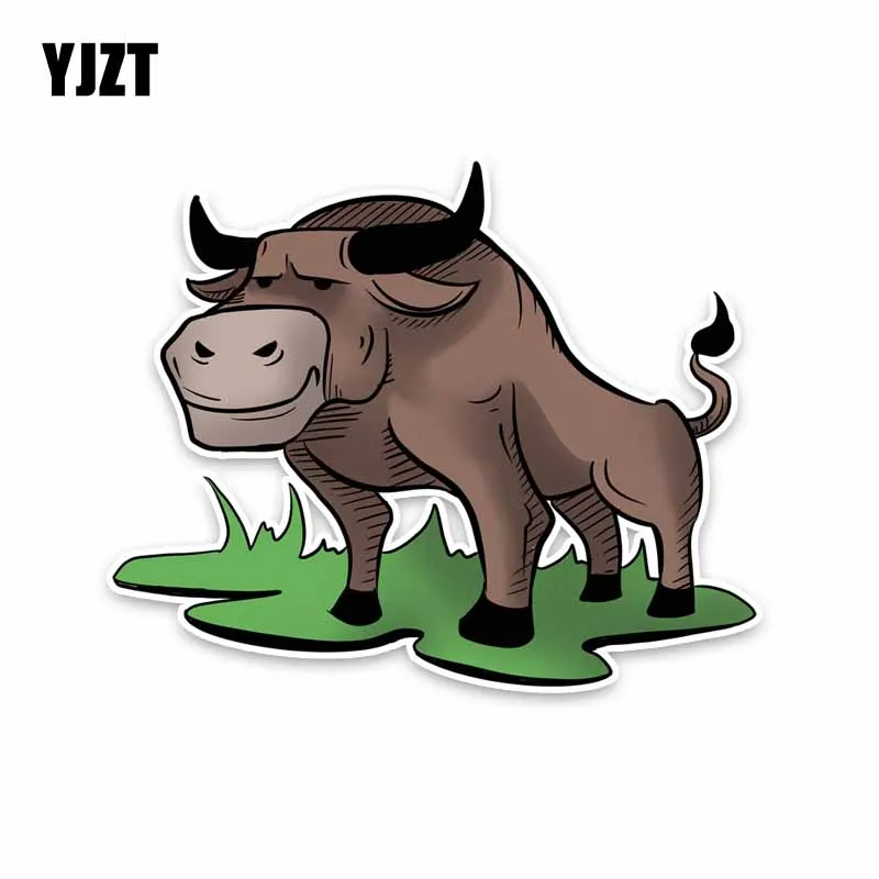 YJZT 15 см * 12 2 мультфильм цветной Крупный рогатый скот графическая Наклейка ПВХ