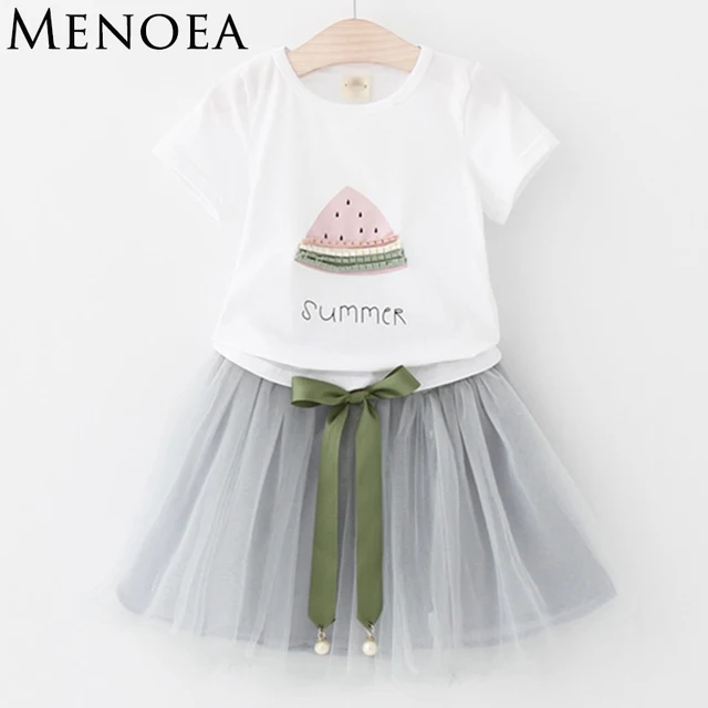 Newborn Baby Girl Black Bowknot Short T-shirt +Flowers Ball Gown Dress 2pcs Clothing Sets 3