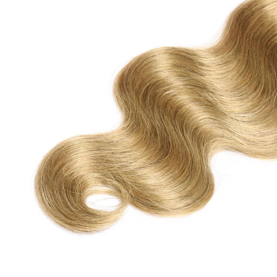 Chloe Honey Blonde Brazilian Body Wave Hair Bundles 1 PC #27 Color 100% Human Hair Non-Remy Weave Extensions 10"-26"