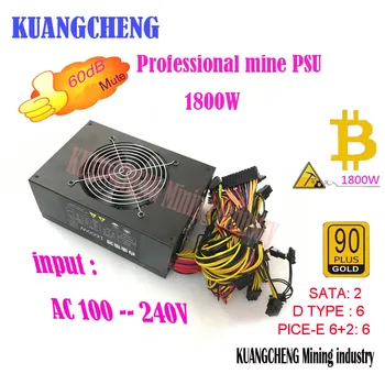 

High power conversion Gold POWER ETH miners psu (with riser 1 ) 12V 128A output. Including EU cable connectors 6 GPU CARDS