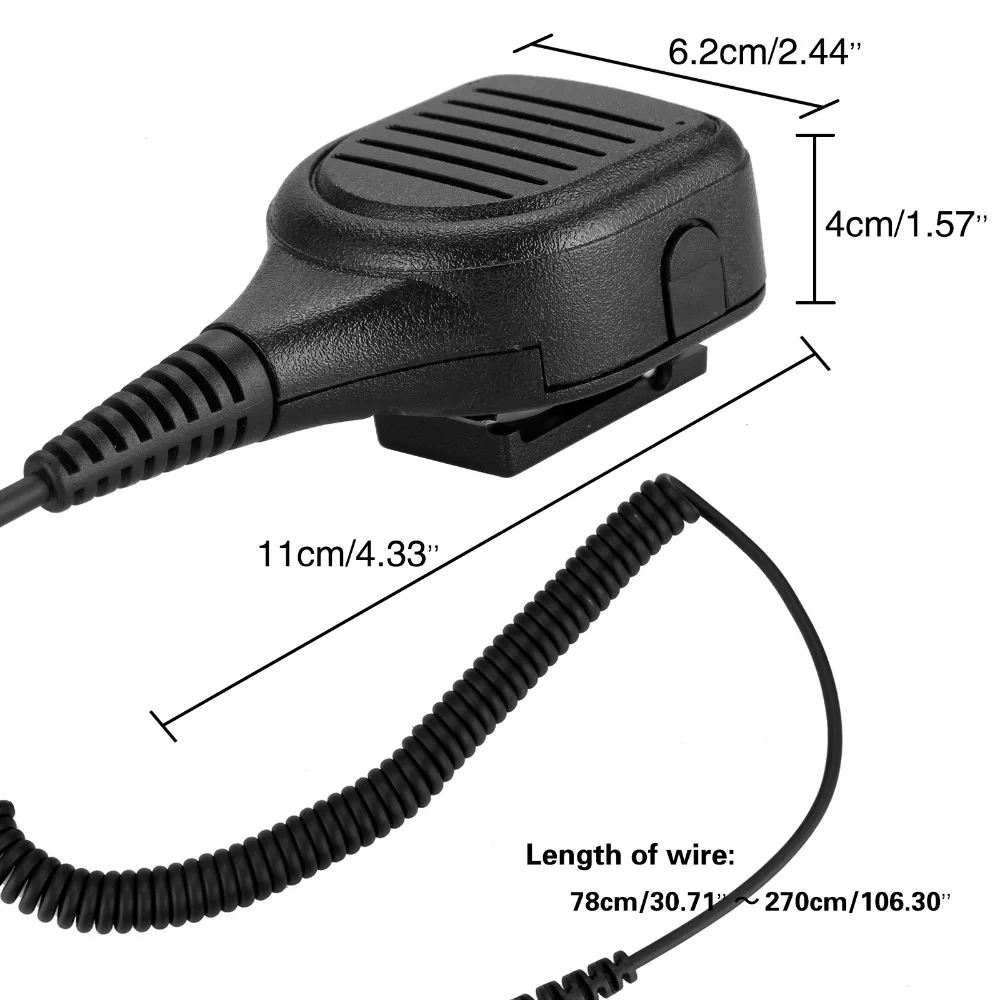 Radio Tone RT4 Smartphone Speaker Mic Rainproof PTT Radio Handheld