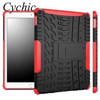 

Cychic For ipad Air 2 Tablet Case 3D Tire Armor Heavy Duty Hybrid Silicone Hard Cover for Apple ipad 6 A1566 A1567 With Stand