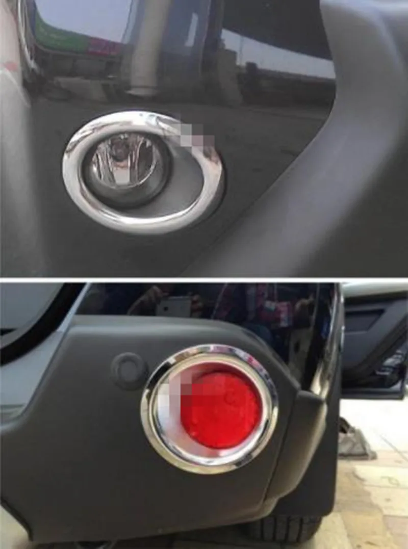 

4pcs ABS Chrome Front and Rear Fog Light Lamp Cover Trim For Nissan X-Trail X Trail T31 2011 2012 2013 Car-styling Accessories