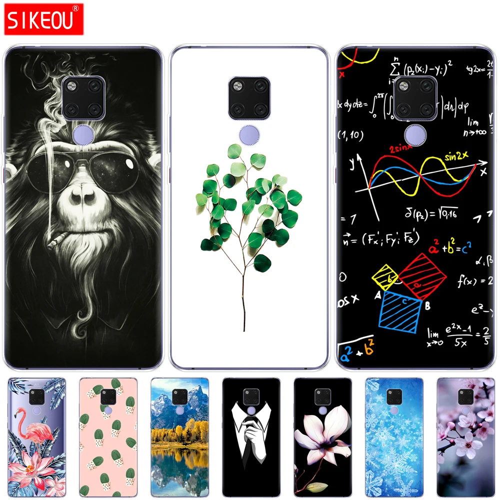 

silicone Case For Huawei Mate 20 pro case soft tpu Transparent Phone For Huawei Mate 20 X Cover Coque Capa for mate20 printing