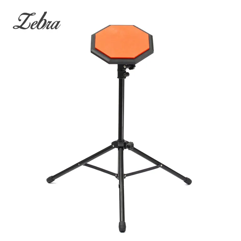

8inches Metal+Rubber Dumb Drum Drummer Exercise Training Pad Percussion Instruments for Beginners with Adjustable Holder Stand