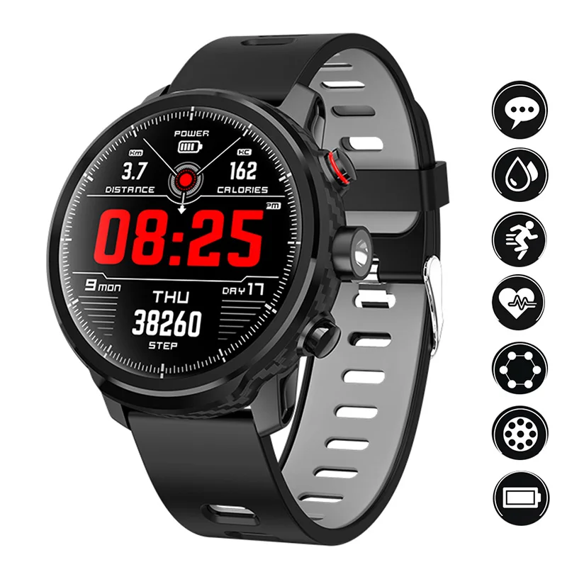 L5 Смарт-часы в режиме ожидания, 100 дней, Bluetooth, умные часы для мужчин, IP68, водонепроницаемые, мульти-спортивный режим, пульсометр, прогноз погоды, браслет