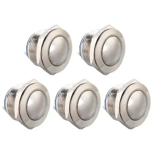 

5 x Horn Switch Horn Button Push Button for Car 12V 19 mm