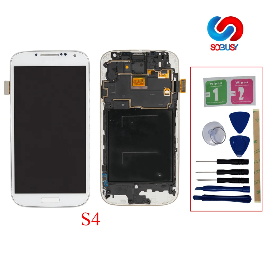 Для Samsung S4 GT i9505 i9500 i9506 i9515 i337 ЖК дисплей сенсорный экран Ecran дигитайзер сборка