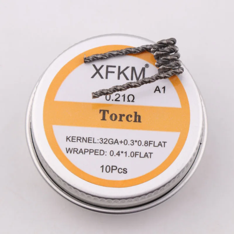 XFKM 10 шт./лот Prebuilt Coil Clapton витая Juggernaut лестница Alien wave нагревательная проволока