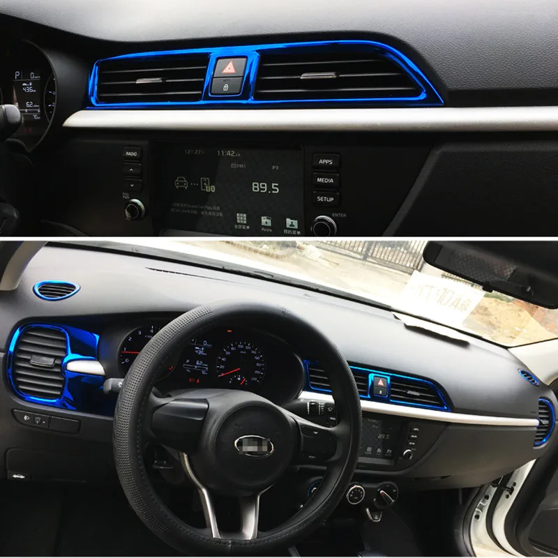 Us 40 0 New Rio X Line 2017 Interior Central Air Outlet Frame Middle Air Conditioning Bottoms Cover Switch Frame For Kia Rio X Line In Interior