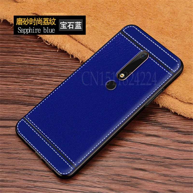 For Nokia 6 2018 Nokia 6.1 Case Cover Leather texture Silicone Soft TPU Phone Cases For Nokia 6 2018 TA-1068 TA-1050 TA-1043 TA-1016 Bag (11)