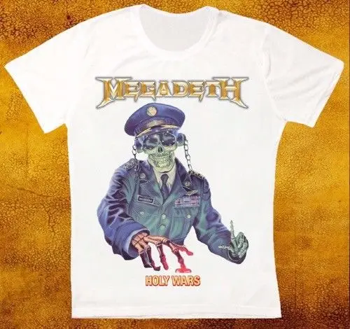 MEGADETH Святой войны 1 тяжелый металл группа ретро Винтаж HIPSTER рукавами футболка Homme