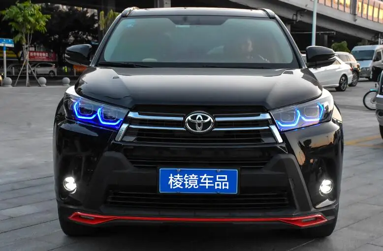 Автомобильный Стайлинг для фары Toyota Highlander Kluger DRL Дальний свет ближнего света динамическая Поворотная сигнальная задняя подсветка