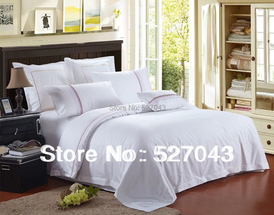 

The White Dreamy Greek Style 7pcs 100Cotton Hotel Queen/Full Bedding Set Covers set