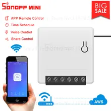 Itead Sonoff MINI DIY умный переключатель маленький корпус пульт дистанционного управления Wifi переключатель Поддержка внешнего переключателя работа с Alexa Google Home Itead Sonoff MINI DIY умный переключатель маленький корпус пульт дистанционного управления Wifi переключатель Поддержка внешнего переключателя работа с Alexa Google Home