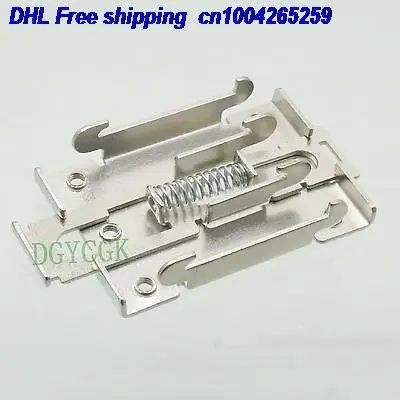 

DHL 50pcs M4 screws Rail DIN mounting bracket latch release SSR C/W 1.5mm steel Heat Sink connector 22-ct