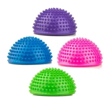 

PVC Inflatable Yoga Balls Massage Point Half Fitball Exercises Trainer Stabilizer GYM Pilates Fitness Balancing Ball