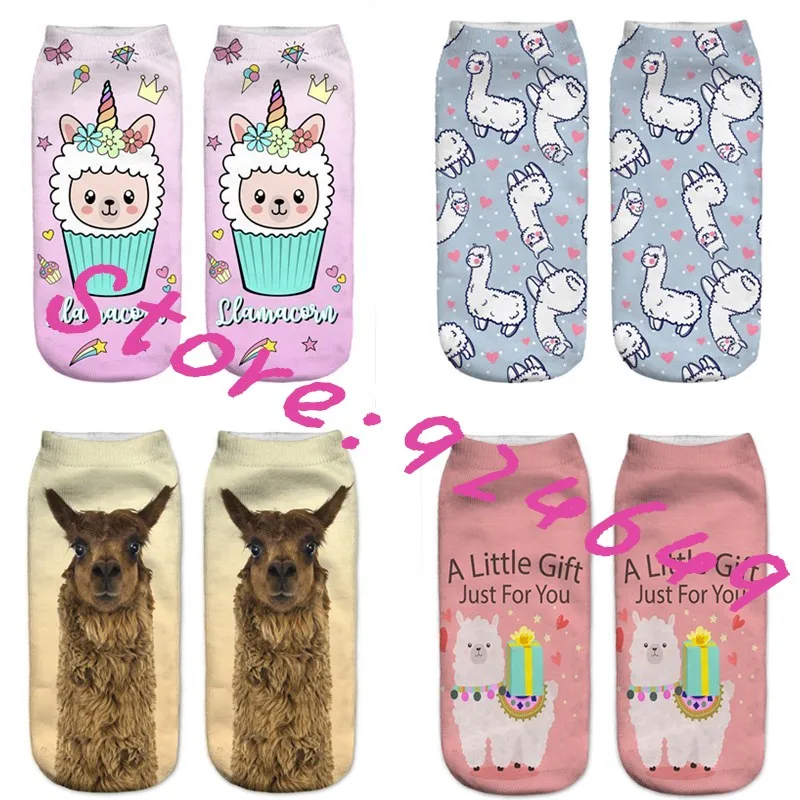 Cute Llama Unisex Funny Casual Crew Socks Athletic Socks For Boys Girls Kids Teenagers