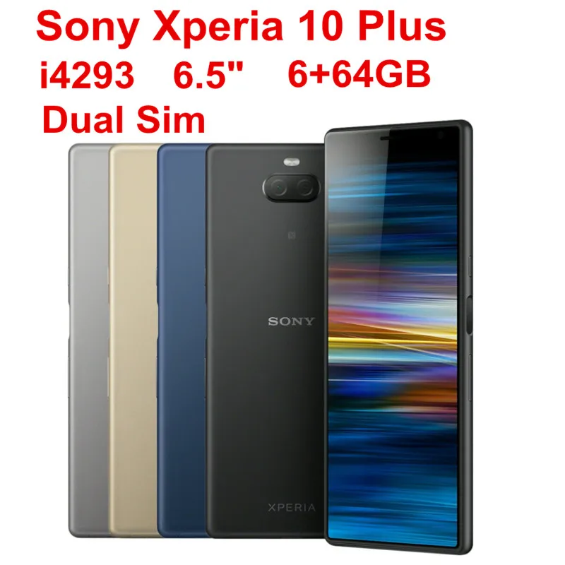 Sony Xperia 10 Plus i4293 две sim-карты 6," LTE Восьмиядерный ОЗУ 6 Гб ПЗУ 64 Гб 12 Мп+ 8 Мп отпечаток пальца NFC FM радио Snapdragon 636