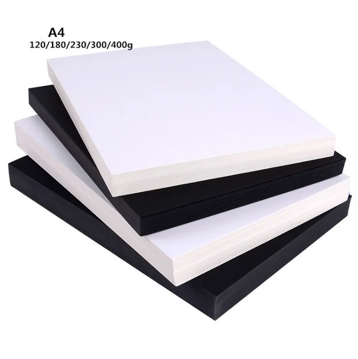 120-400gsm высокое качество A4 черно-белая крафт-бумага DIY ручной работы для изготовления карт крафт-бумага плотная бумага картон