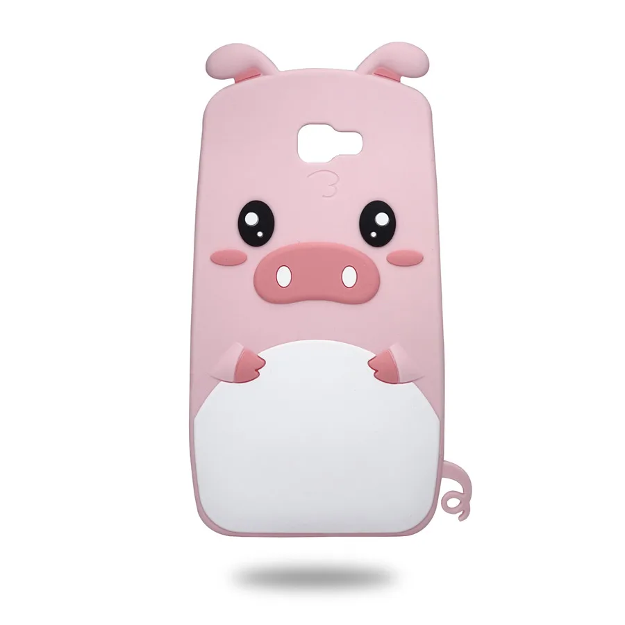For Samsung J5 Prime Case Soft Silicone Phone for Galaxy G570 3D Cartoon Cute Pink Pig Cover J 5 Prim |
