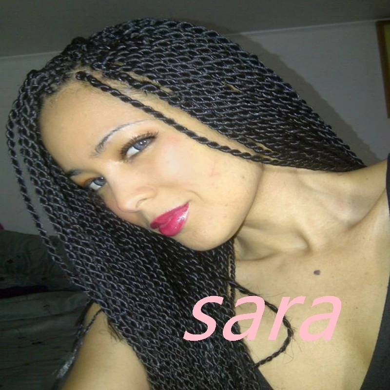 Fashion Long Natural Black Twist Braided Heat Resistant Hair Big