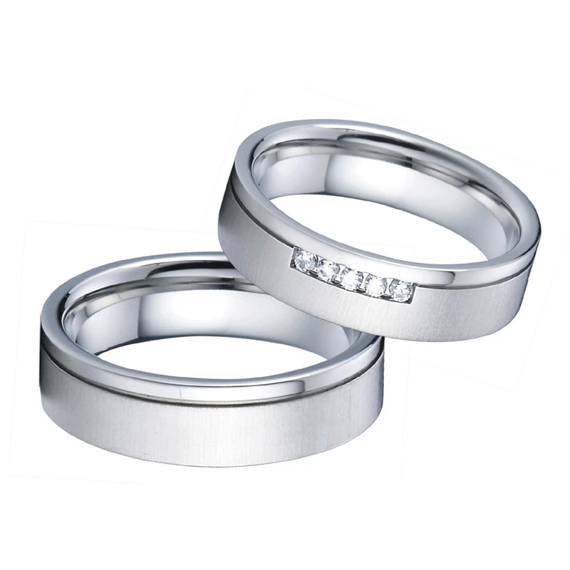 de anillos de boda para hombres y mujeres, joyería de acero inoxidable de ecológico, color plateado, para parejas|ring pair|women ringscouple rings - AliExpress