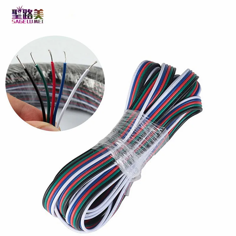 10M-5-Pin-Extension-RGBW-Wire-Connector-Cable-For-3528-5050-RGB-LED-Strip-Free-shipping
